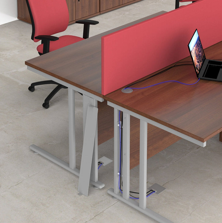 Maestro 25 cable managed leg left hand wave desk - Office Products Online