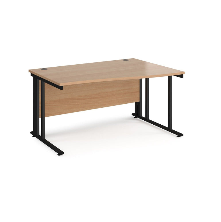 Maestro 25 cable managed leg right hand wave desk - Office Products Online
