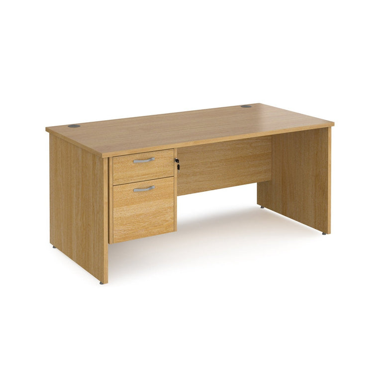 Maestro 25 panel leg straight desk 800 deep with 2 drawer pedestal - Office Products Online