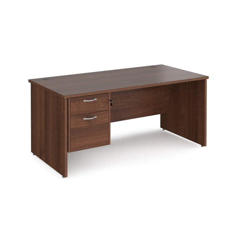 Maestro 25 panel leg straight desk 800 deep with 2 drawer pedestal - Office Products Online