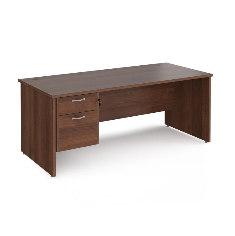 Maestro 25 panel leg straight desk 800 deep with 2 drawer pedestal - Office Products Online
