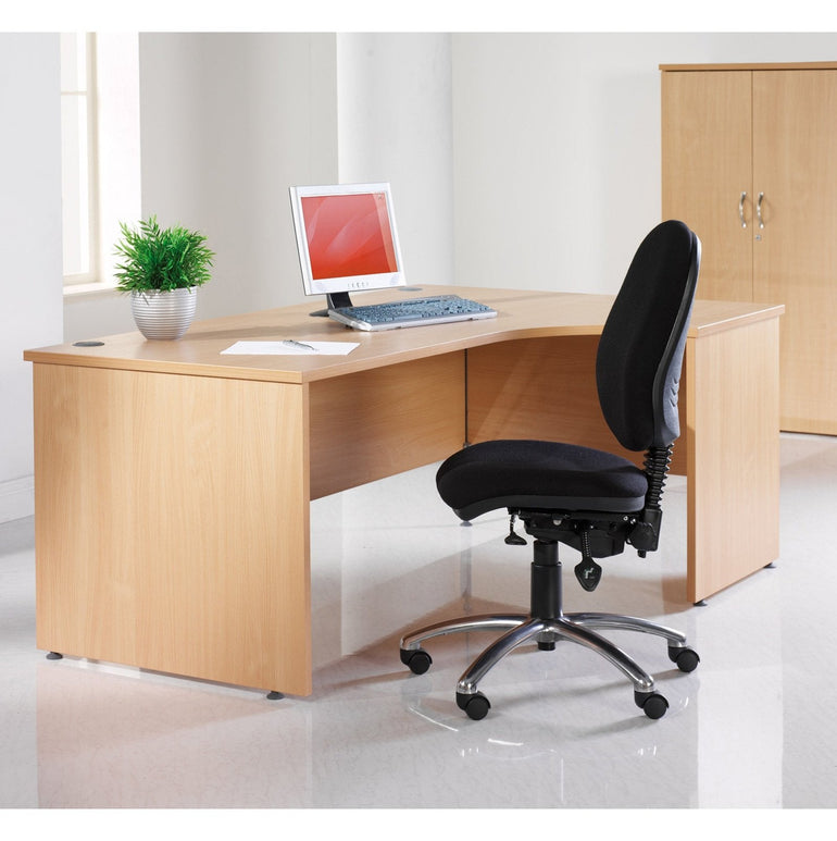 Maestro 25 panel leg straight desk 800 deep with 2 drawer pedestal - Office Products Online