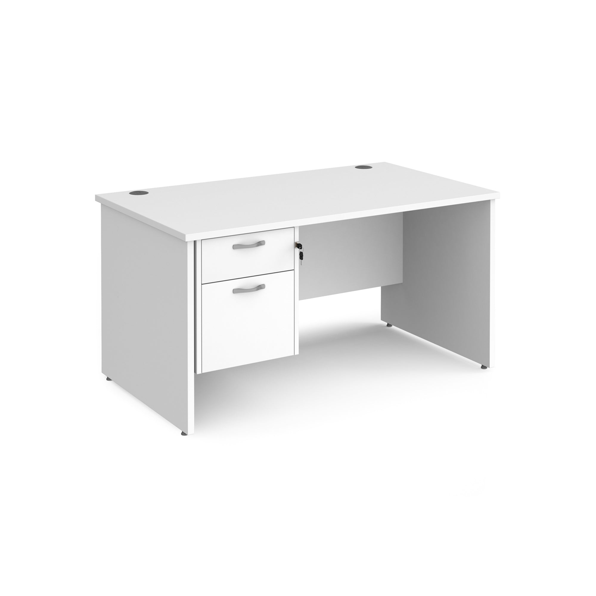 Maestro 25 panel leg straight desk 800 deep with 2 drawer pedestal - Office Products Online