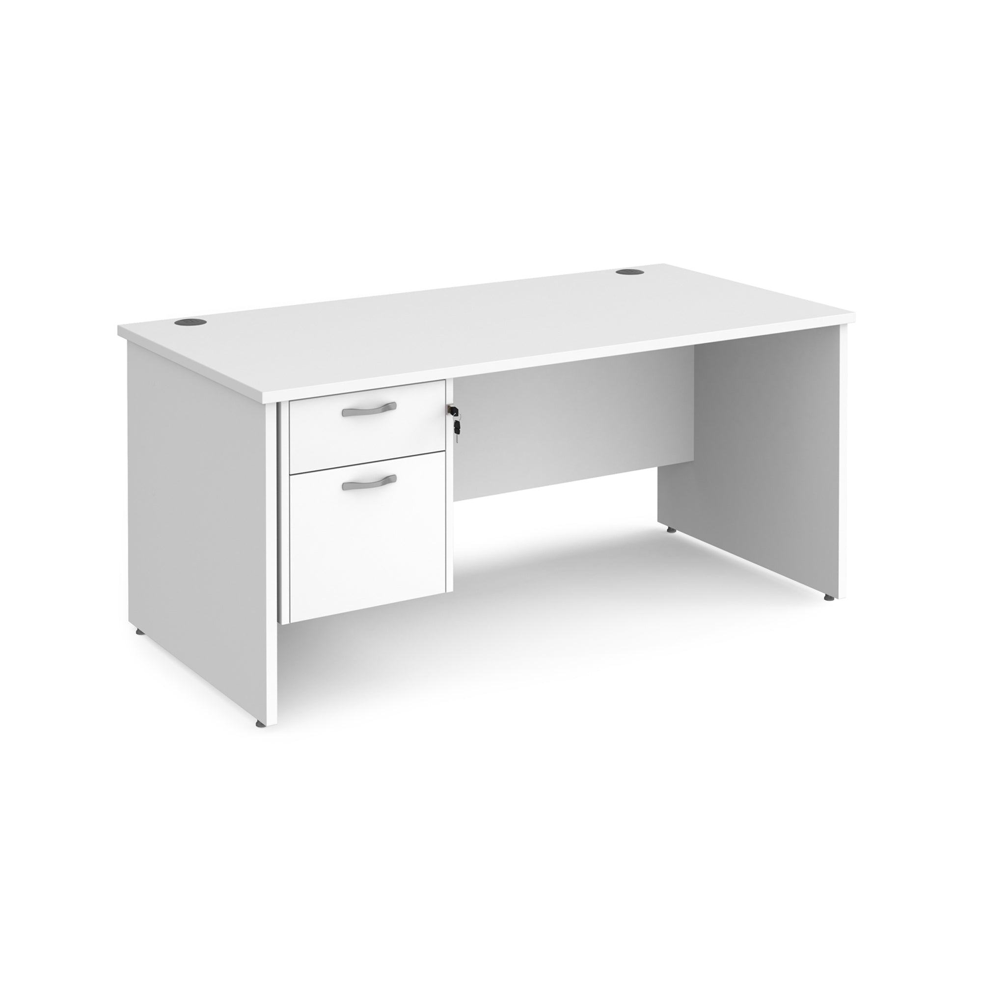 Maestro 25 panel leg straight desk 800 deep with 2 drawer pedestal - Office Products Online