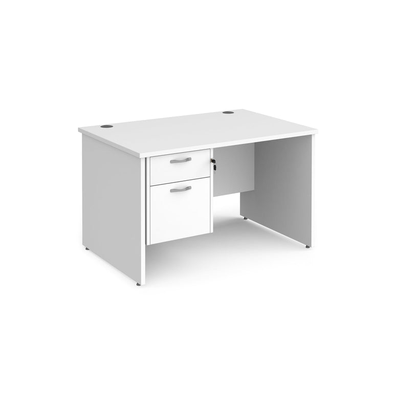 Maestro 25 panel leg straight desk 800 deep with 2 drawer pedestal - Office Products Online