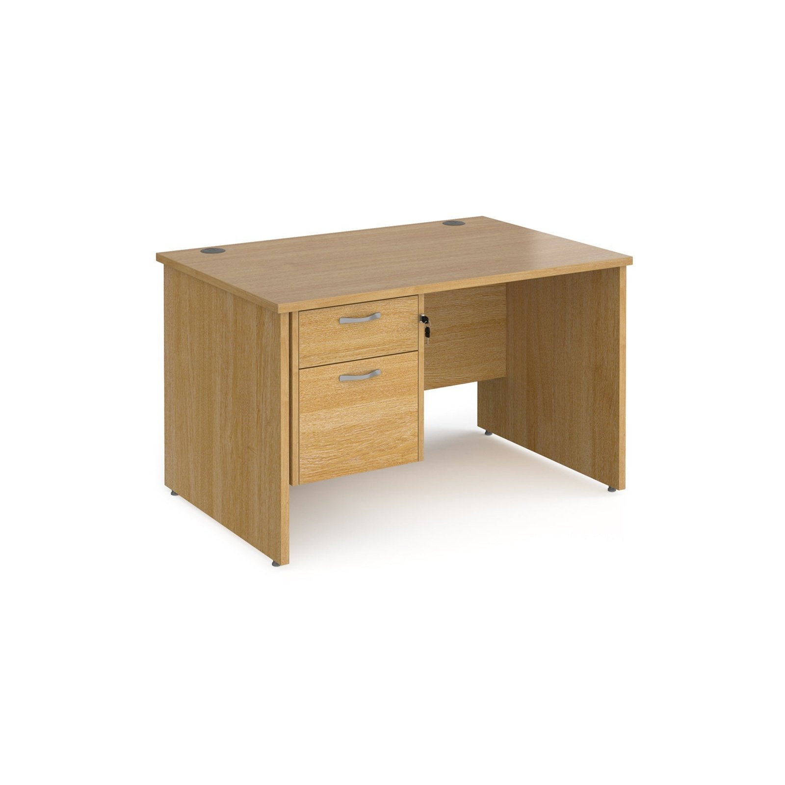 Maestro 25 panel leg straight desk 800 deep with 2 drawer pedestal - Office Products Online