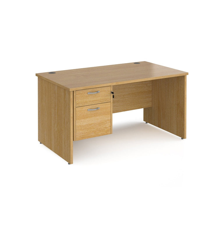 Maestro 25 panel leg straight desk 800 deep with 2 drawer pedestal - Office Products Online