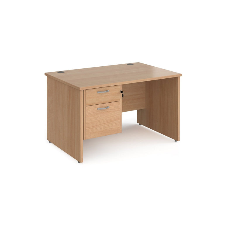 Maestro 25 panel leg straight desk 800 deep with 2 drawer pedestal - Office Products Online