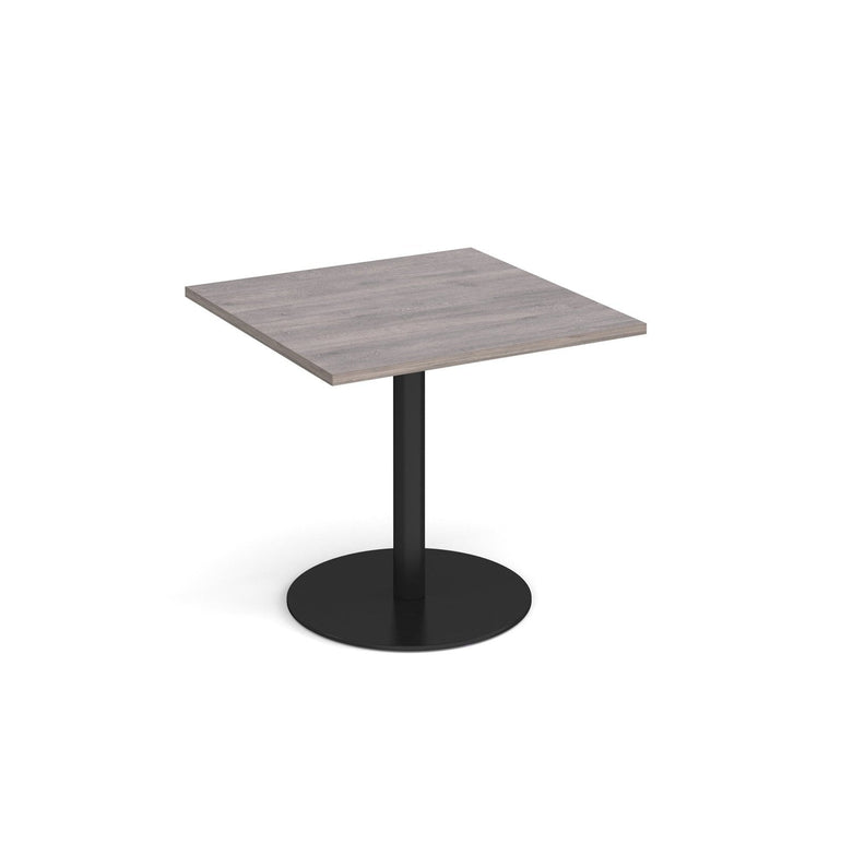 Monza square dining table with flat round base - Office Products Online