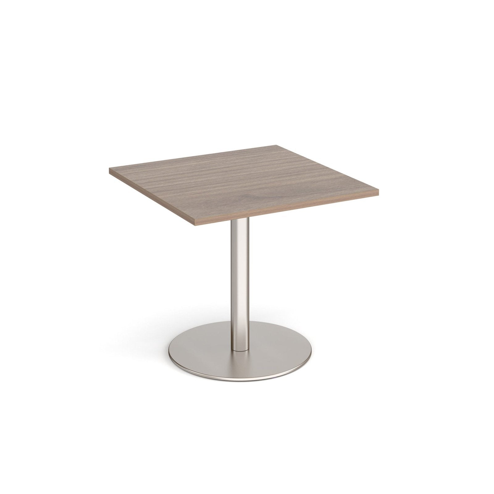 Monza square dining table with flat round base - Office Products Online