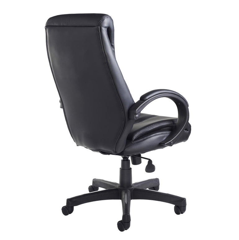 Nantes high back managers chair - black faux leather - Office Products Online