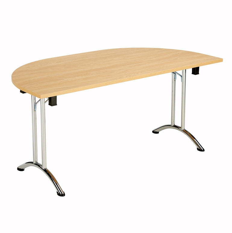 One Union D-End Folding Table