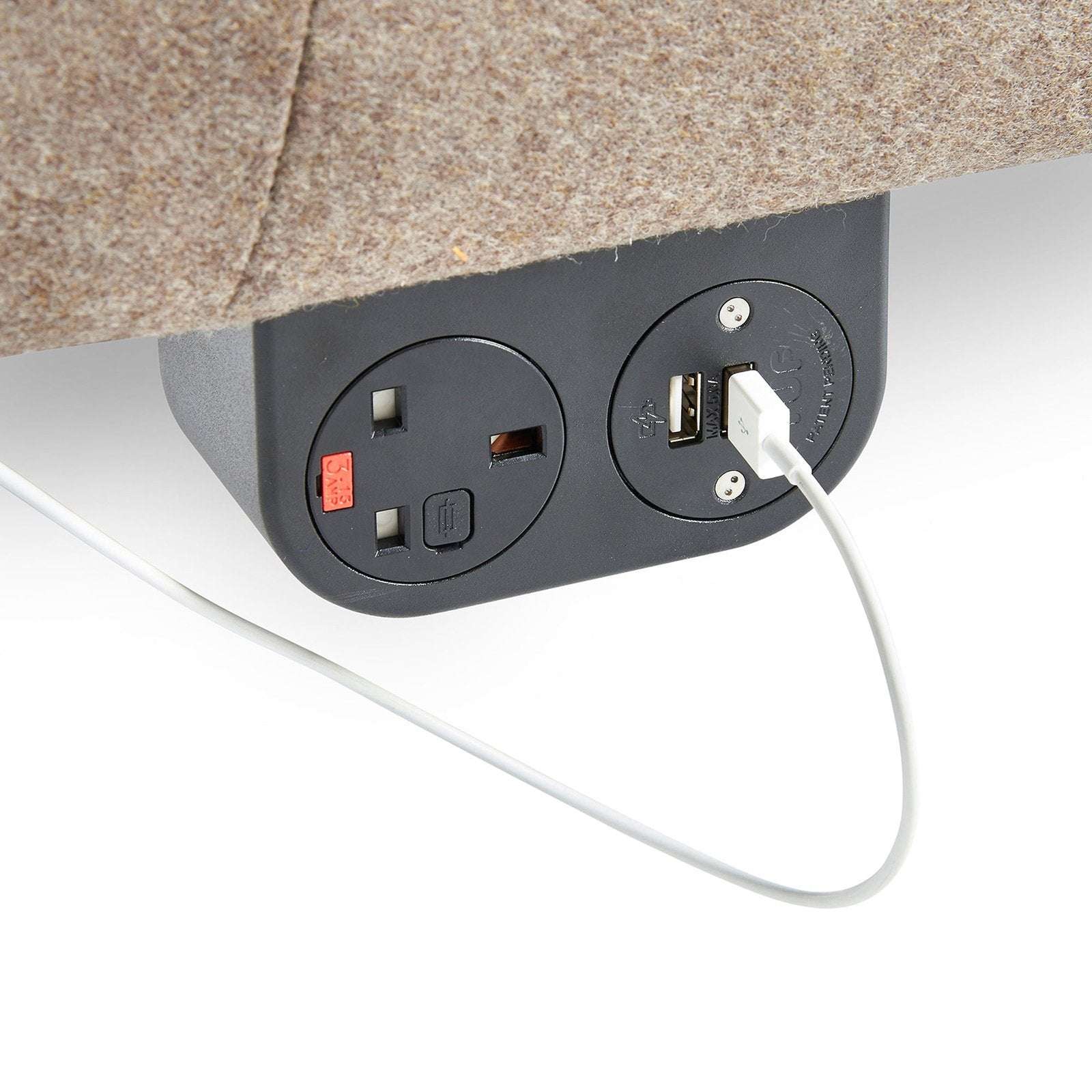 Phase multi-surface power module 1 UK socket, 2 x RJ45 sockets - Office Products Online