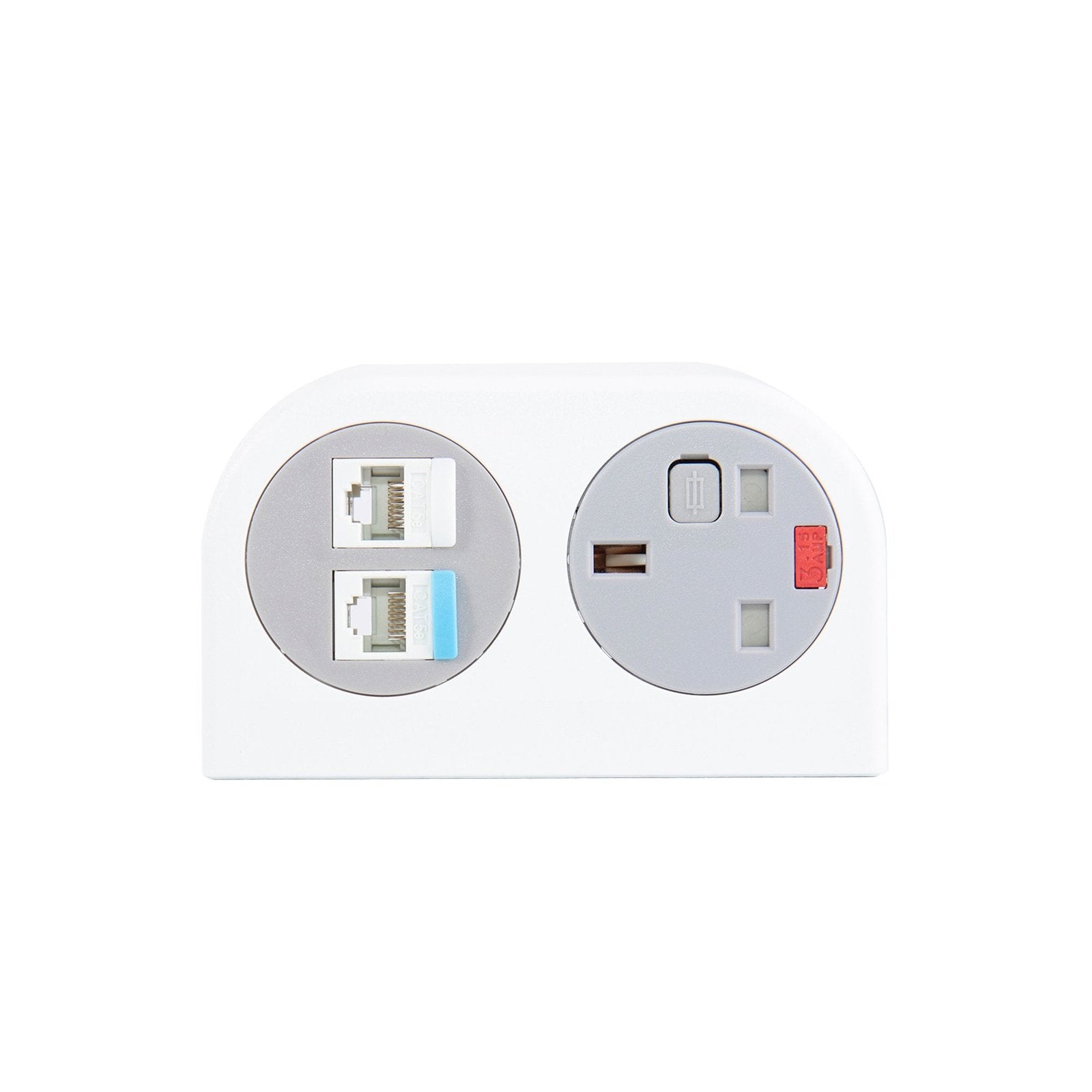 Phase multi-surface power module 1 UK socket, 2 x RJ45 sockets - Office Products Online