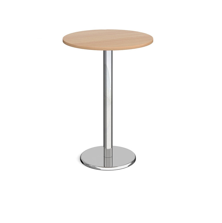 Pisa circular poseur table with round chrome base - Office Products Online