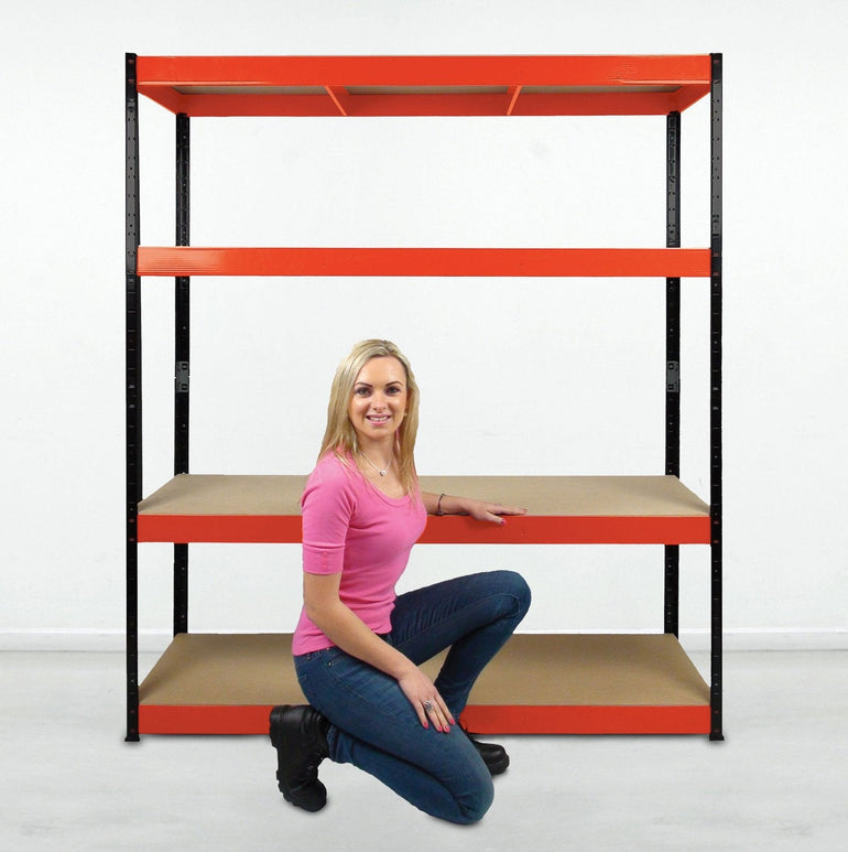 RB Boss 4x Tier Shelving Unit - 1800x1600x600mm 500kgs UDL - Office Products Online