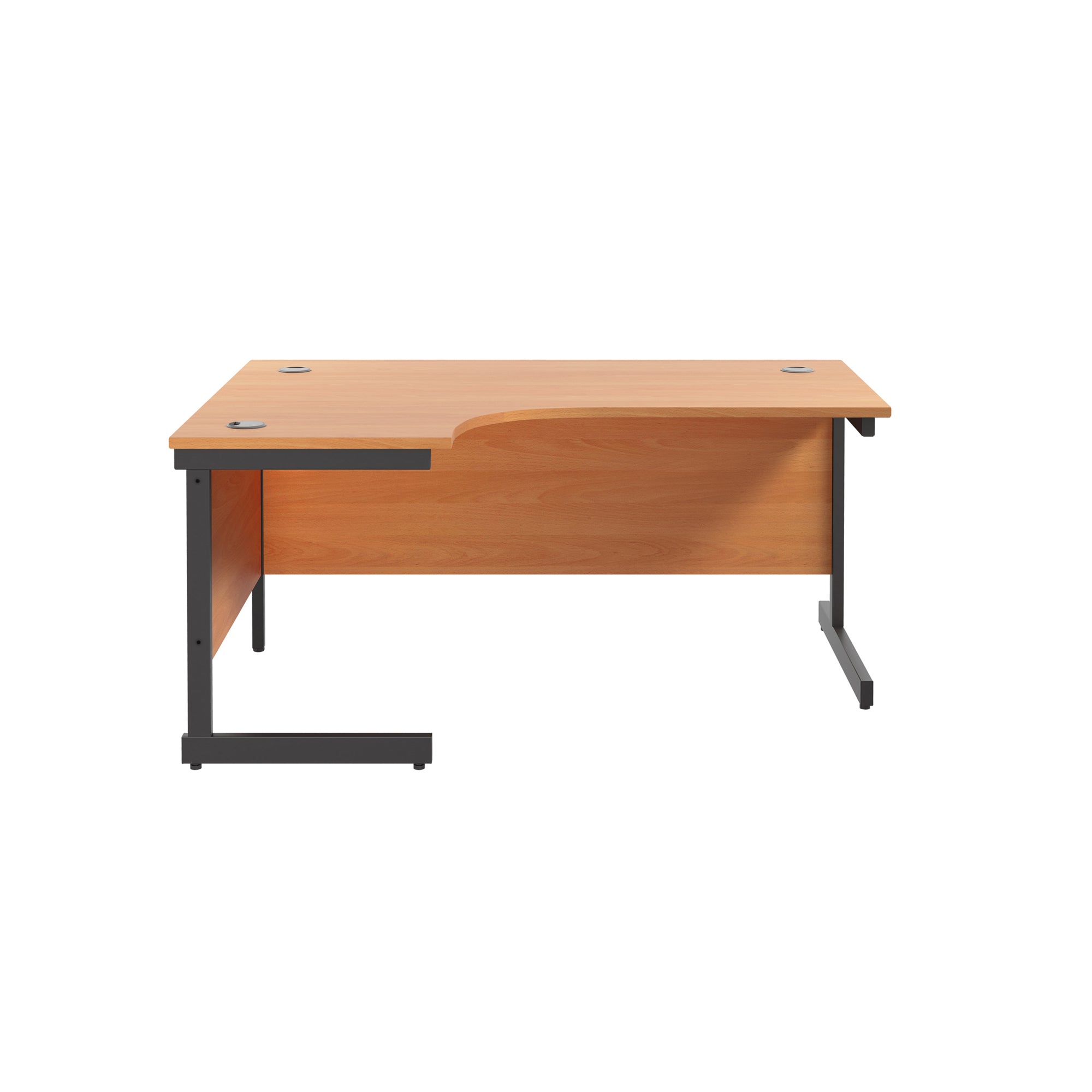 Single Upright Left Hand 1800mm Crescent Desk