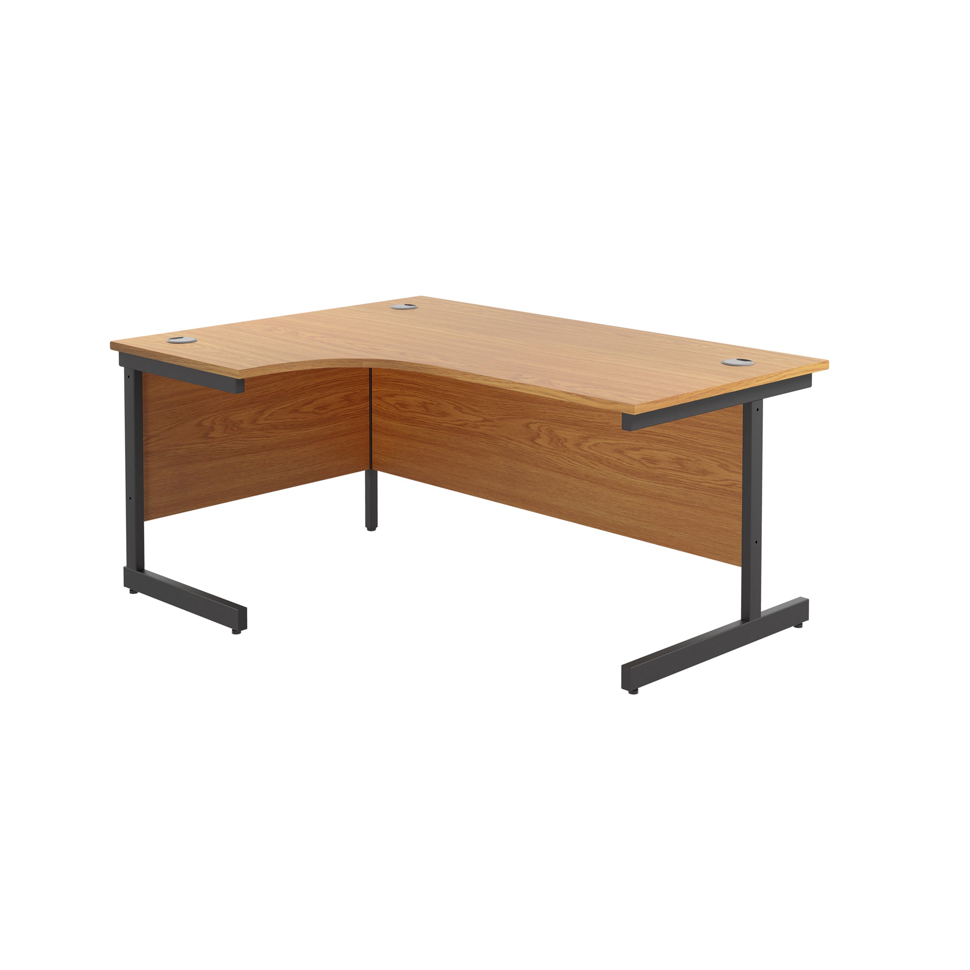 Single Upright Left Hand 1800mm Crescent Desk