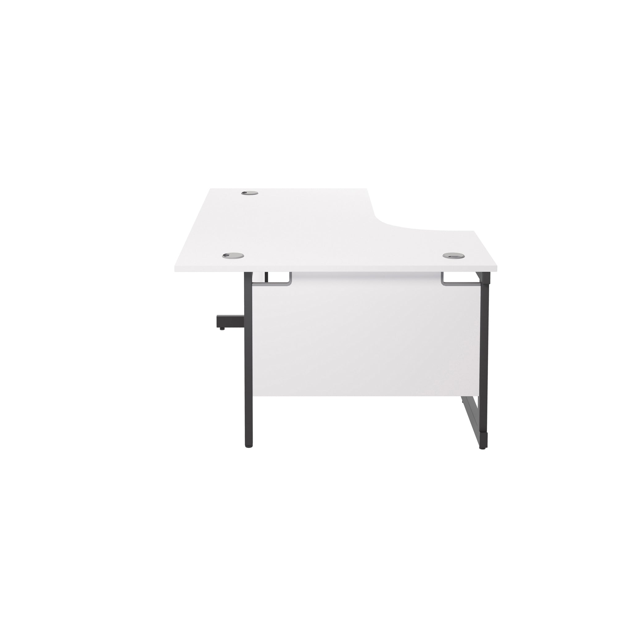 Single Upright Left Hand 1800mm Crescent Desk