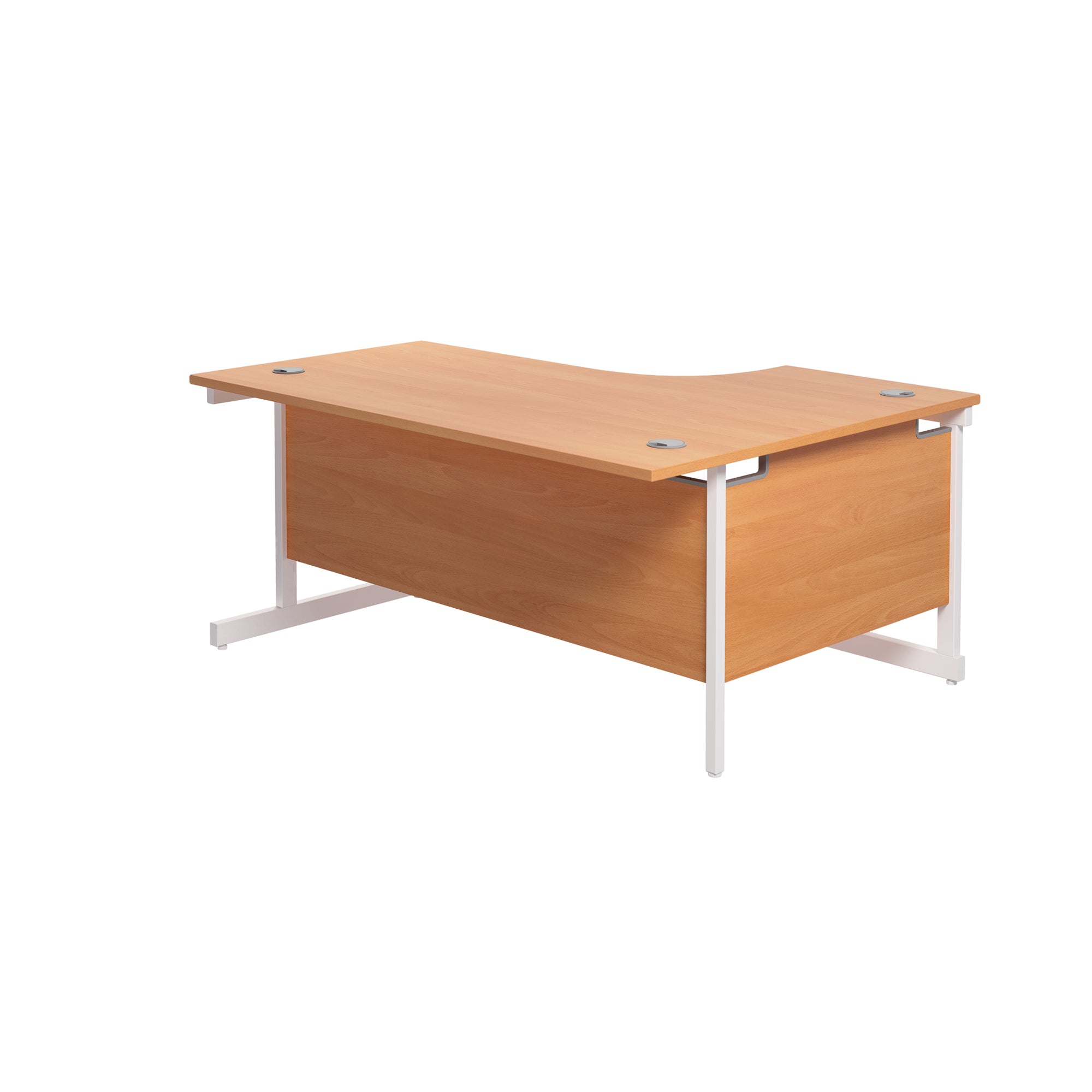 Single Upright Left Hand 1800mm Crescent Desk