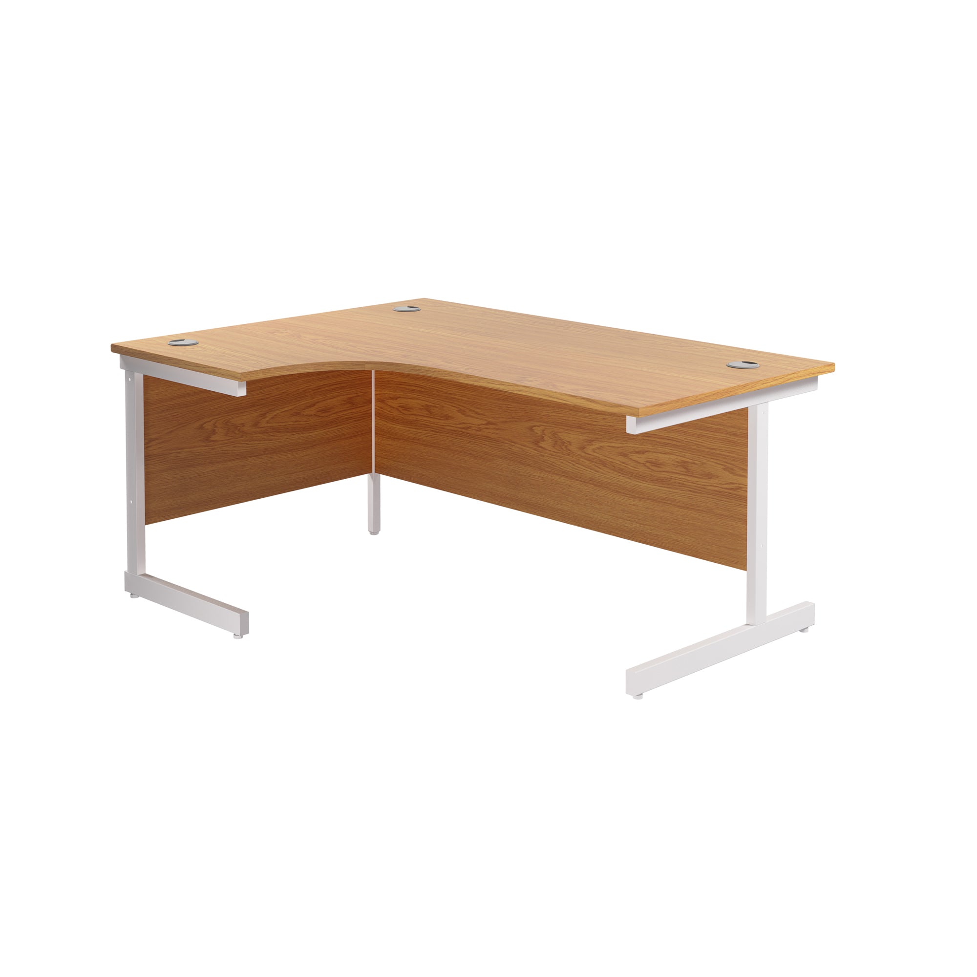 Single Upright Left Hand 1800mm Crescent Desk