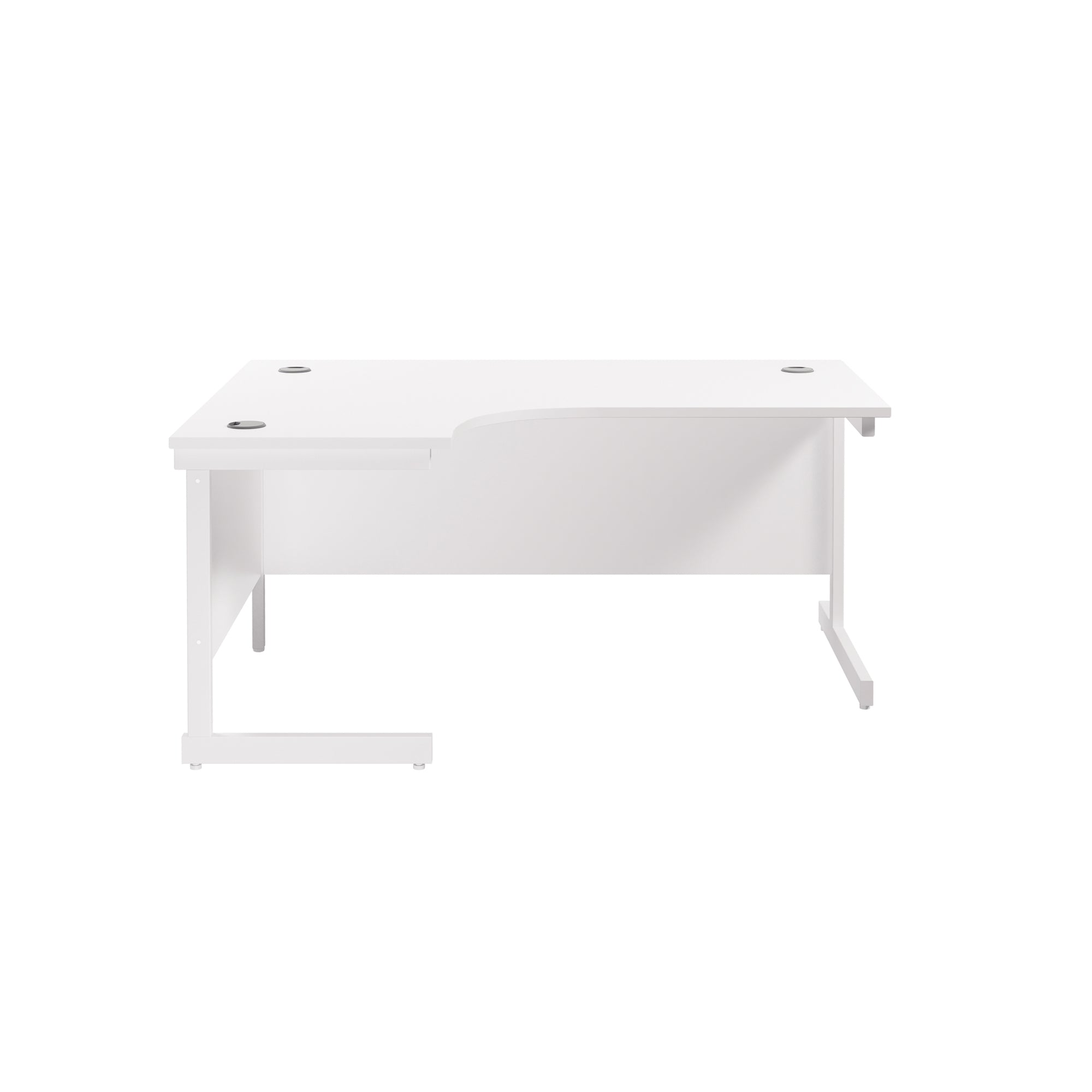 Single Upright Left Hand 1800mm Crescent Desk