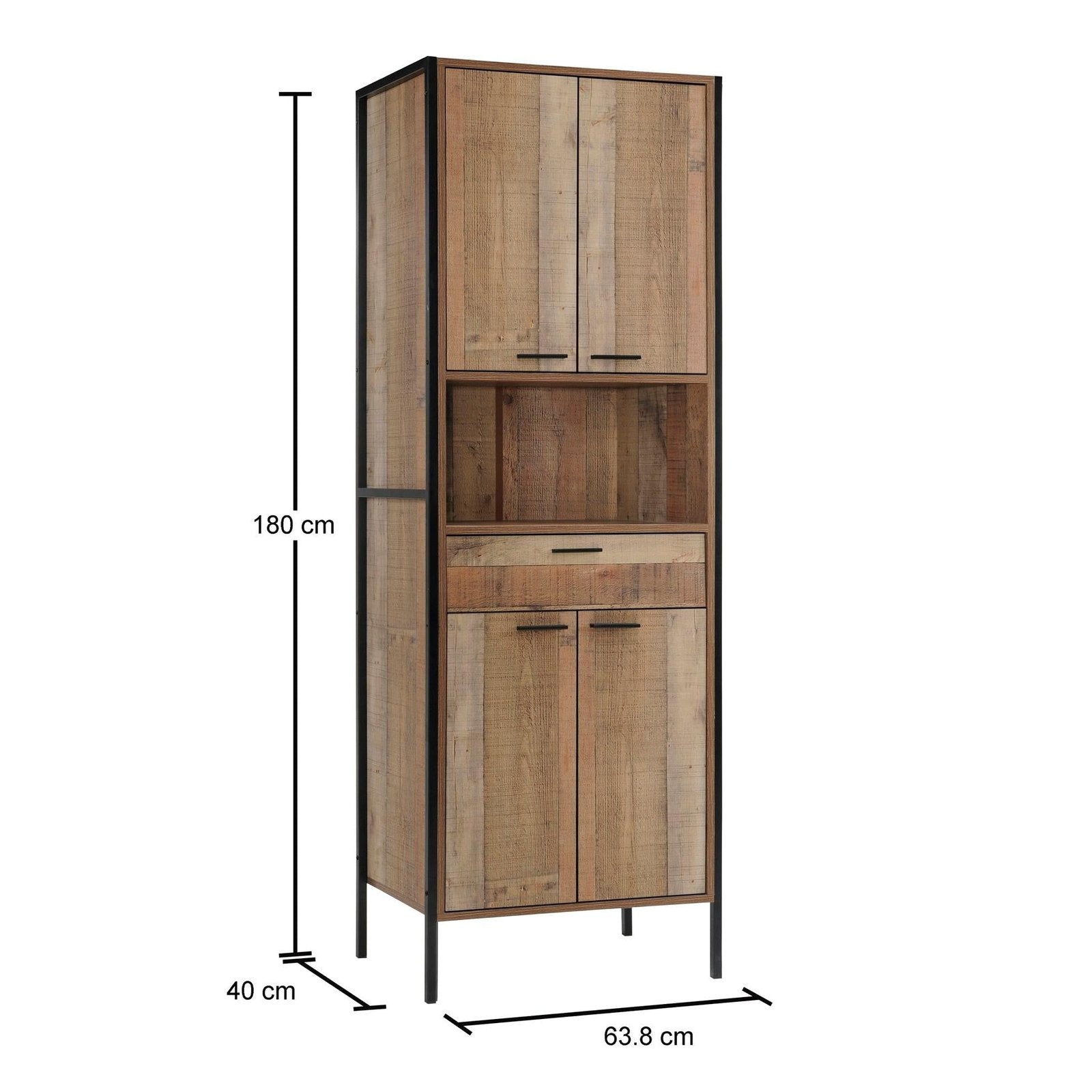 Stretton Tall Door Storage Cabinet Drawer Shelf allhomely