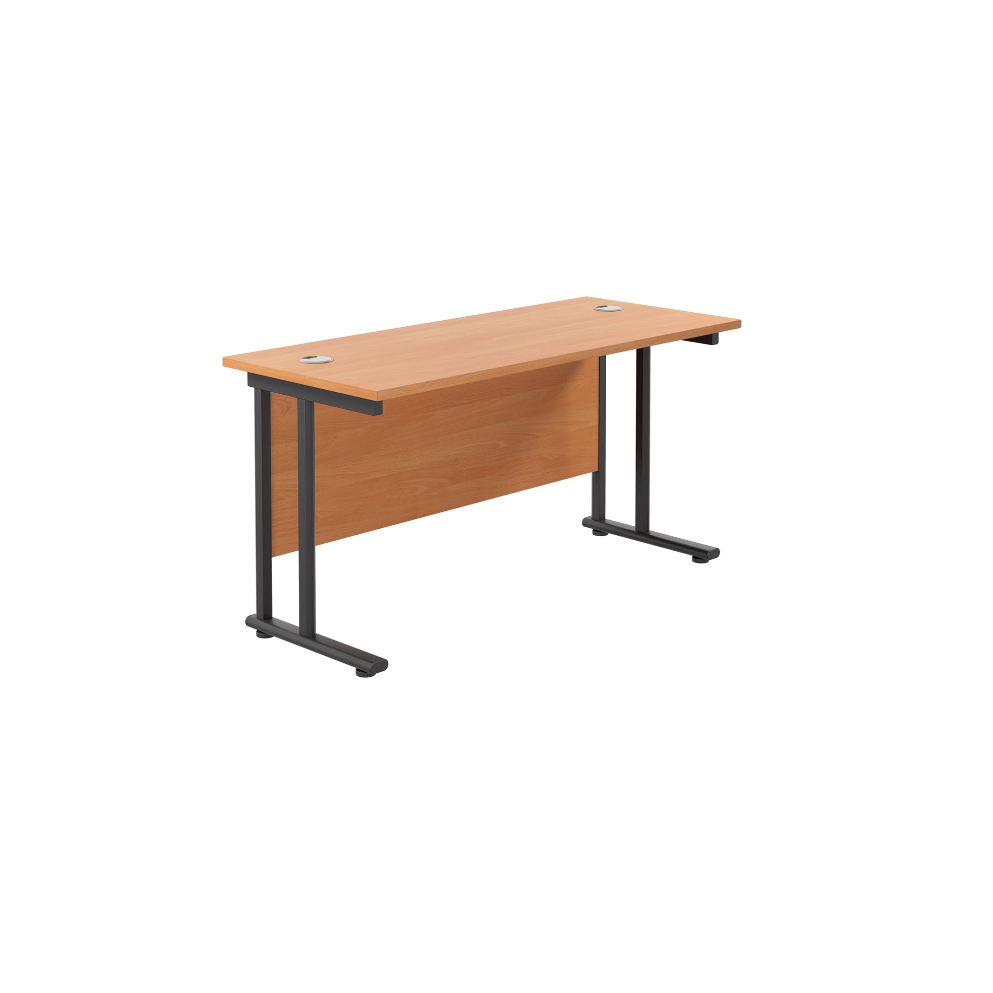 Twin Upright Straight 1200mm Slim Desk