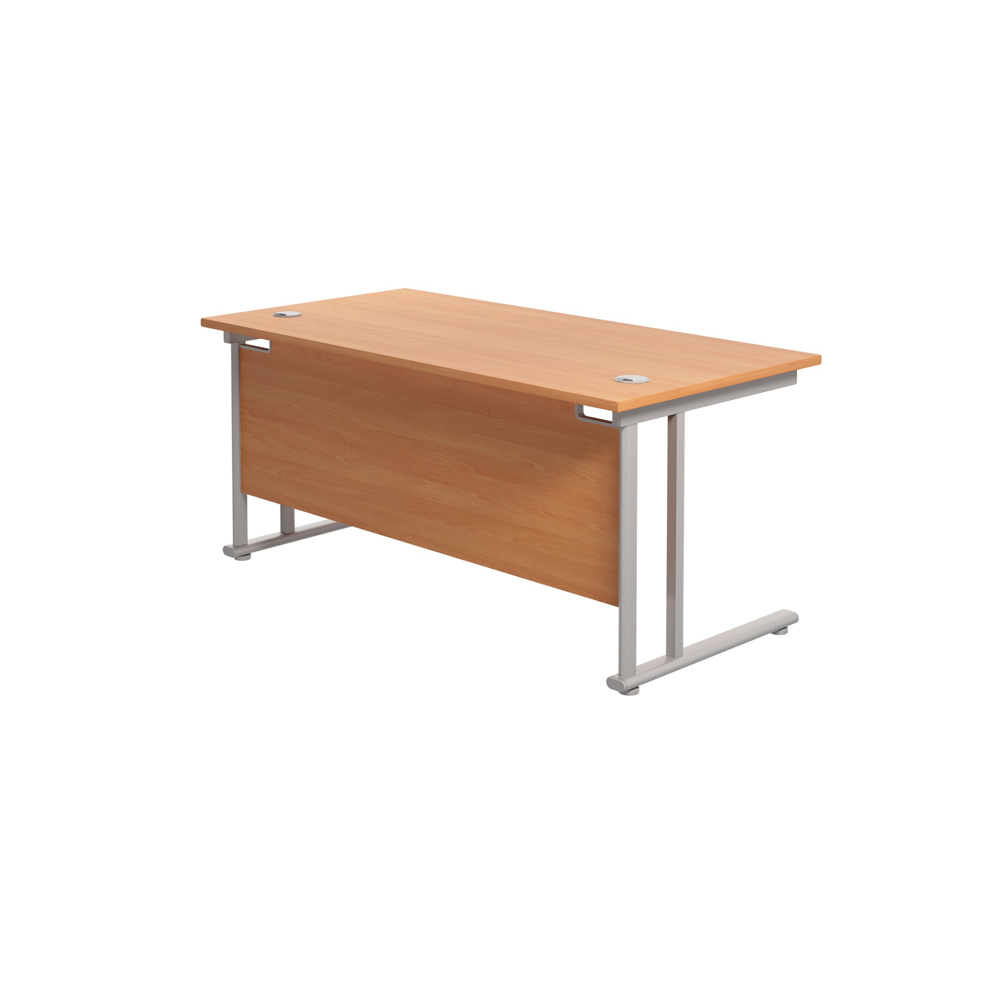 Twin Upright Straight 1600mm Desk