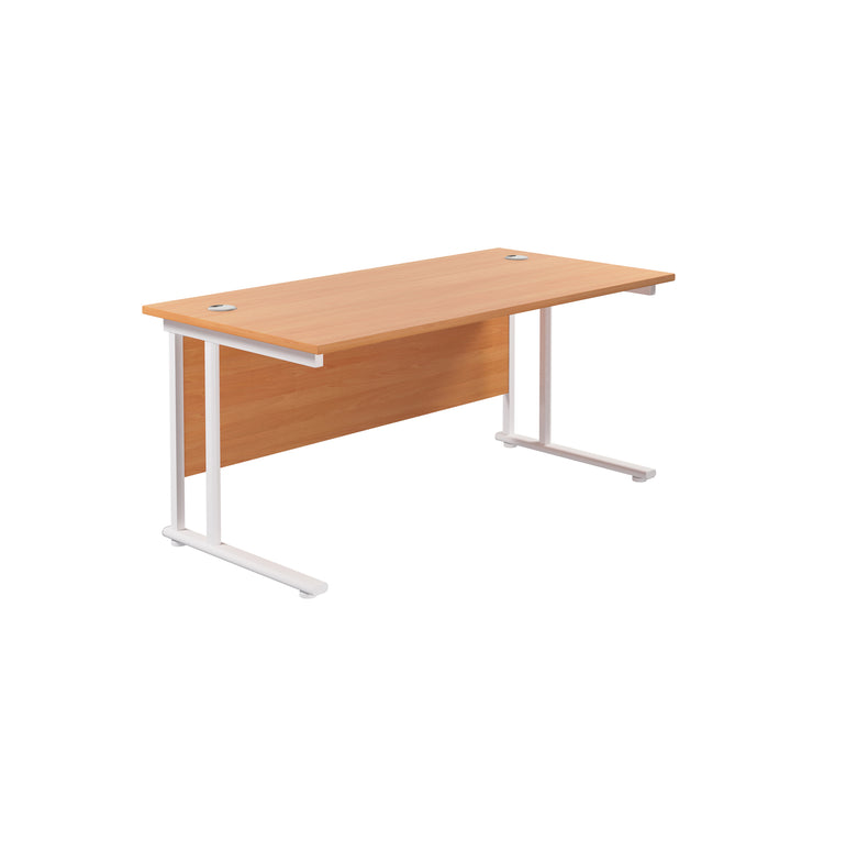 Twin Upright Straight 1600mm Desk