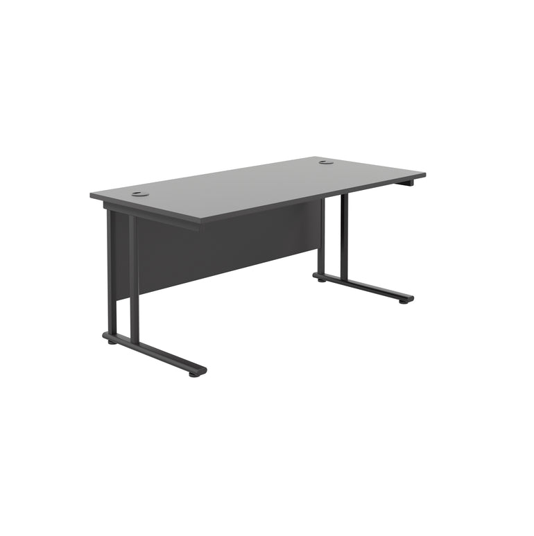 Twin Upright Straight 1600mm Desk