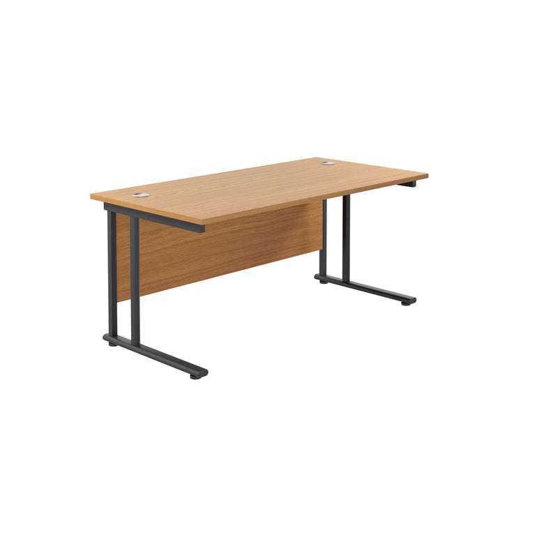 Twin Upright Straight 1600mm Desk