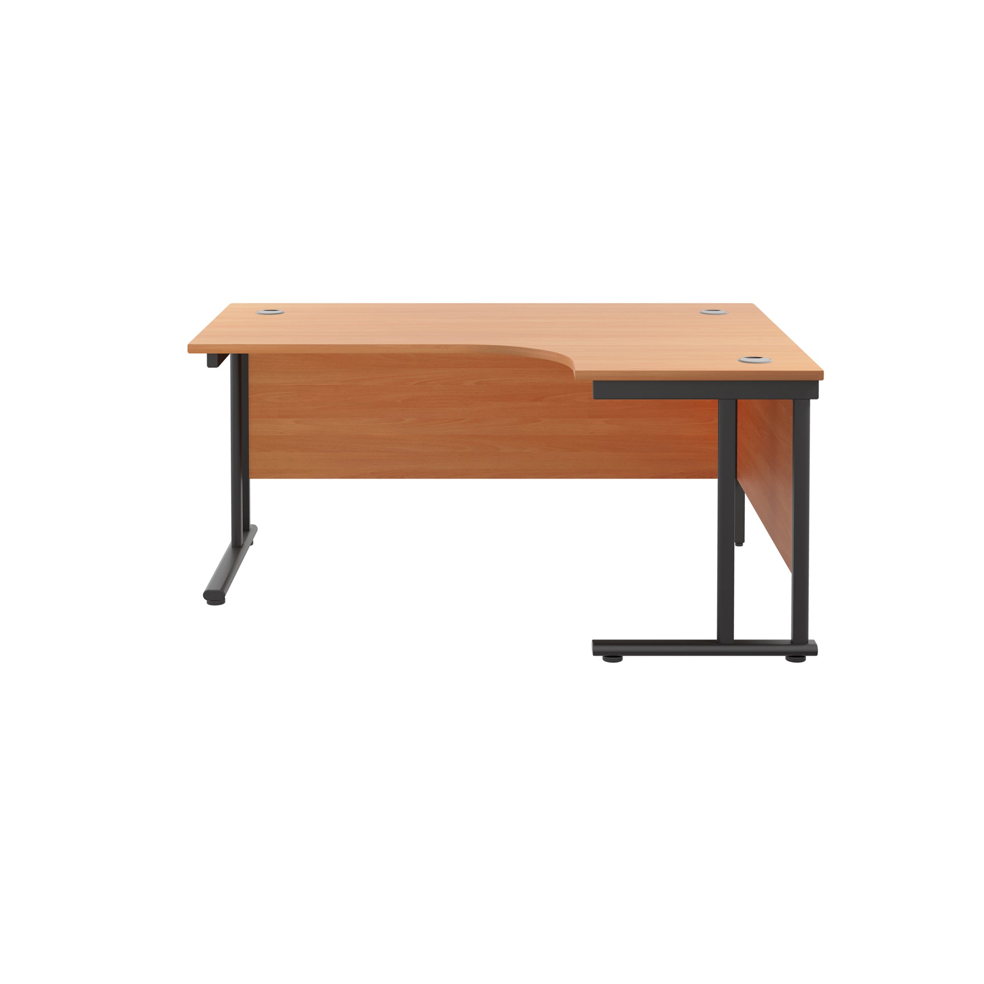 Twin Upright Right Hand 1800mm Crescent Desk