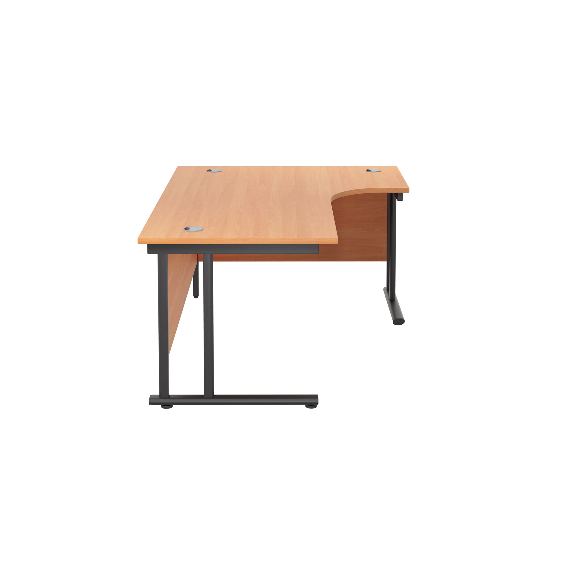 Twin Upright Right Hand 1800mm Crescent Desk