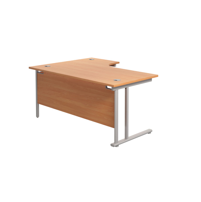 Twin Upright Right Hand 1800mm Crescent Desk