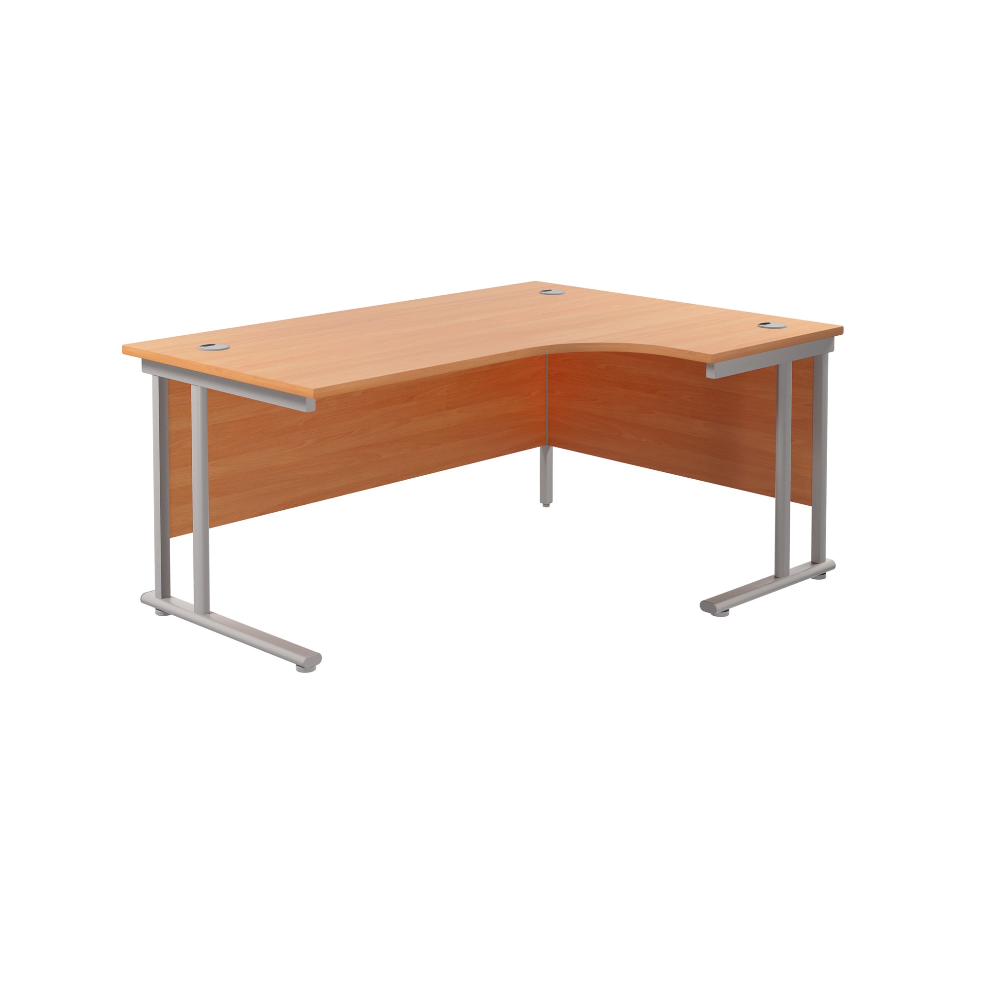 Twin Upright Right Hand 1800mm Crescent Desk