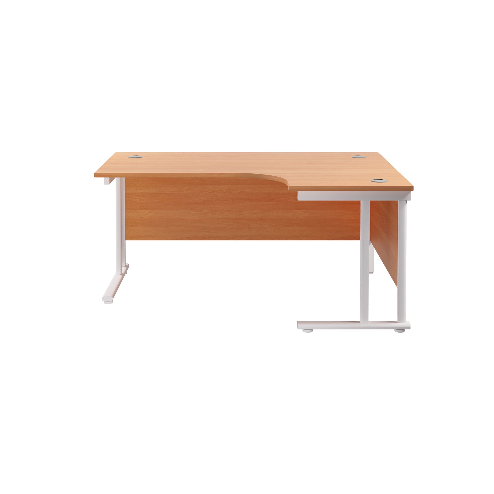 Twin Upright Right Hand 1800mm Crescent Desk