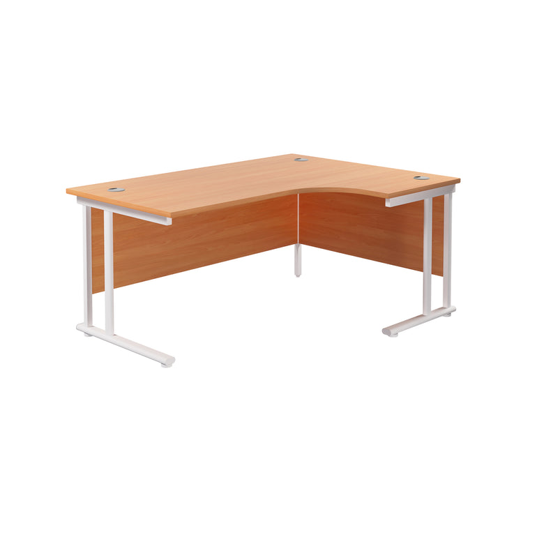 Twin Upright Right Hand 1800mm Crescent Desk