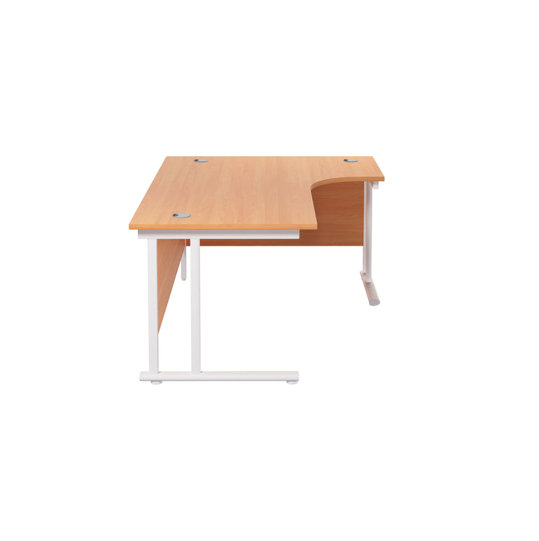 Twin Upright Right Hand 1800mm Crescent Desk