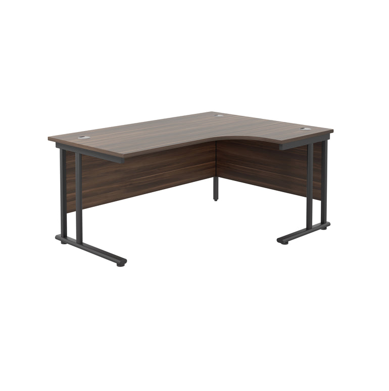 Twin Upright Right Hand 1800mm Crescent Desk