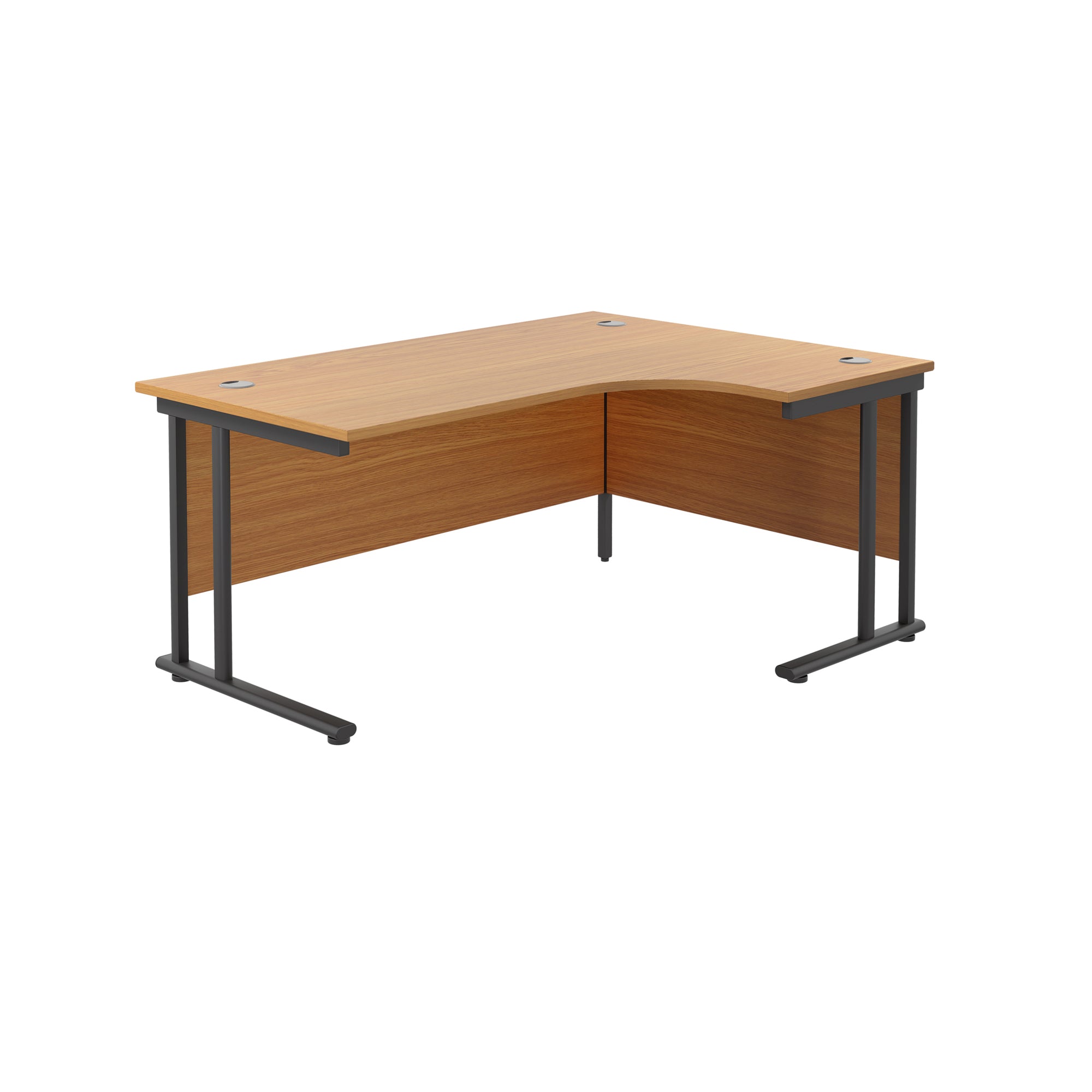 Twin Upright Right Hand 1800mm Crescent Desk