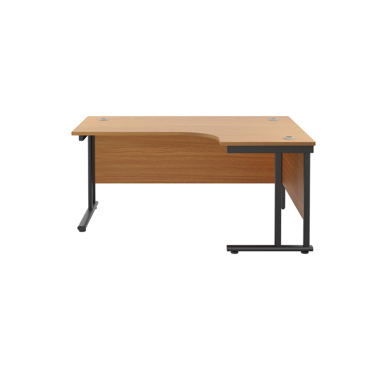 Twin Upright Right Hand 1800mm Crescent Desk