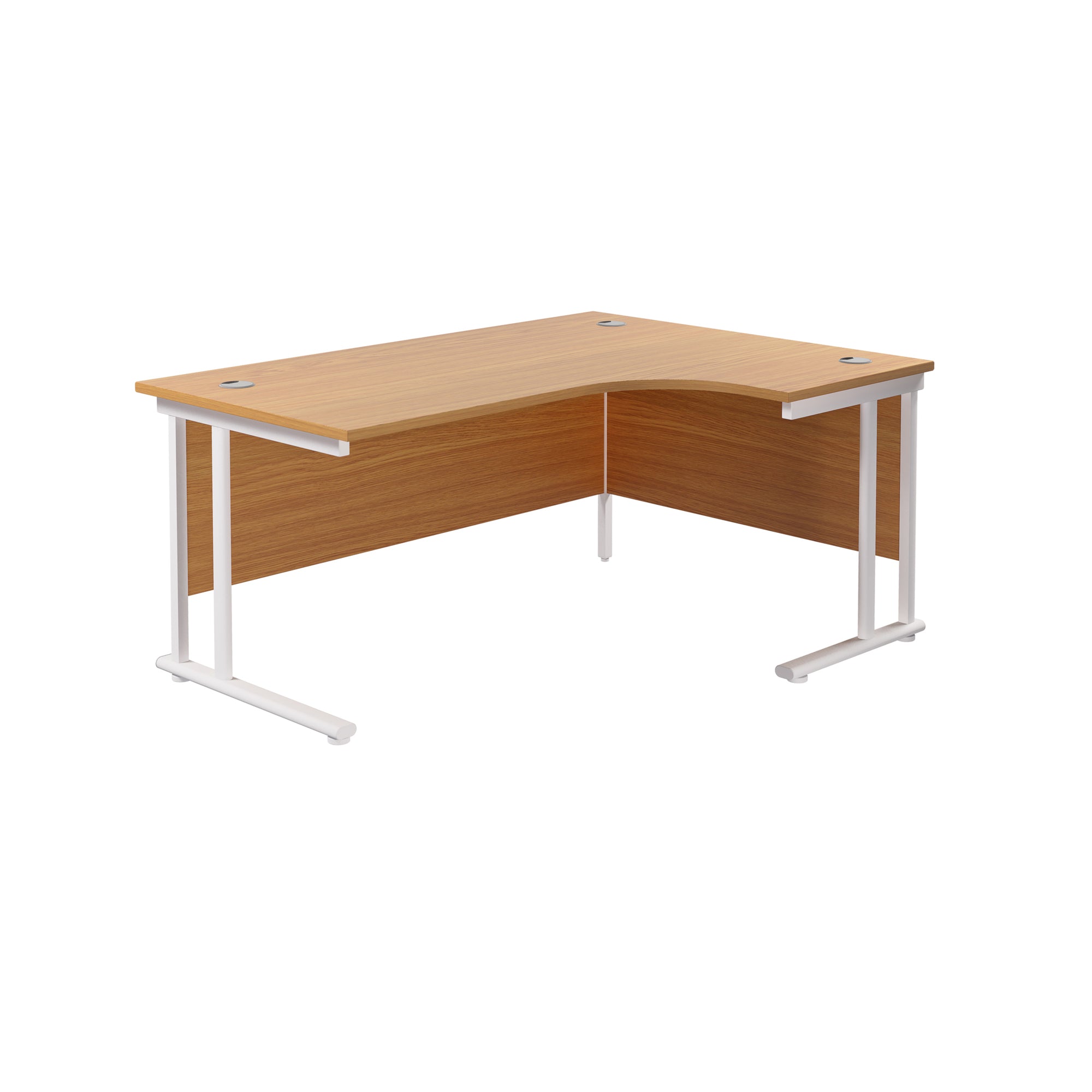 Twin Upright Right Hand 1800mm Crescent Desk