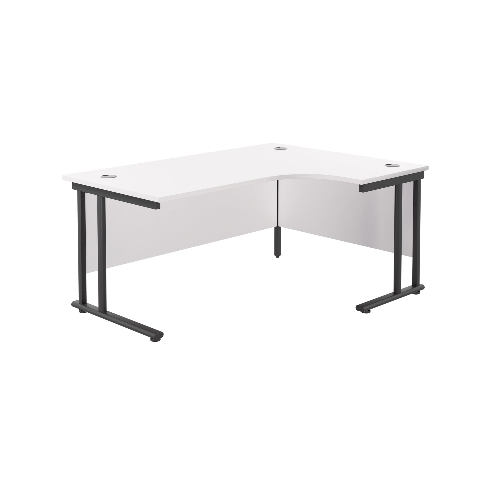 Twin Upright Right Hand 1800mm Crescent Desk