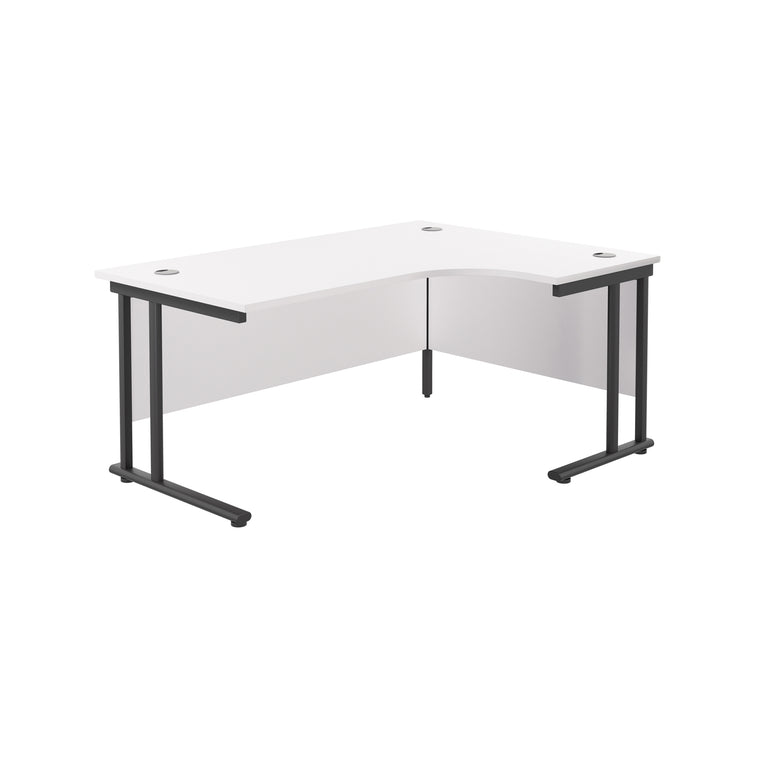 Twin Upright Right Hand 1800mm Crescent Desk