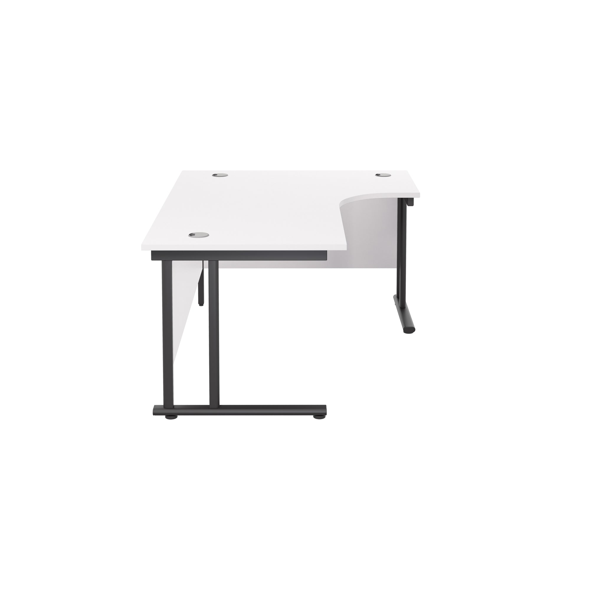 Twin Upright Right Hand 1800mm Crescent Desk