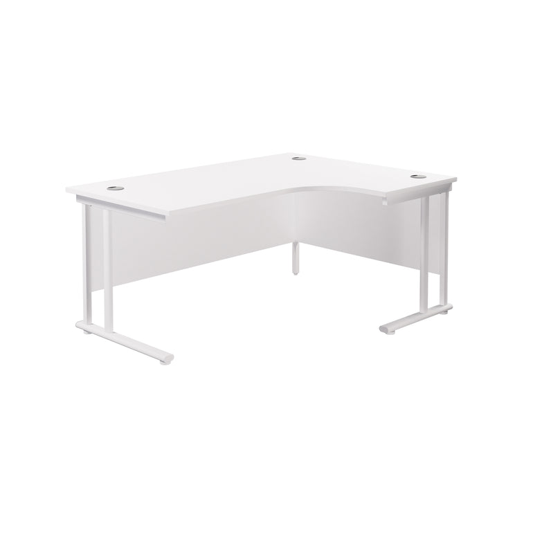 Twin Upright Right Hand 1800mm Crescent Desk