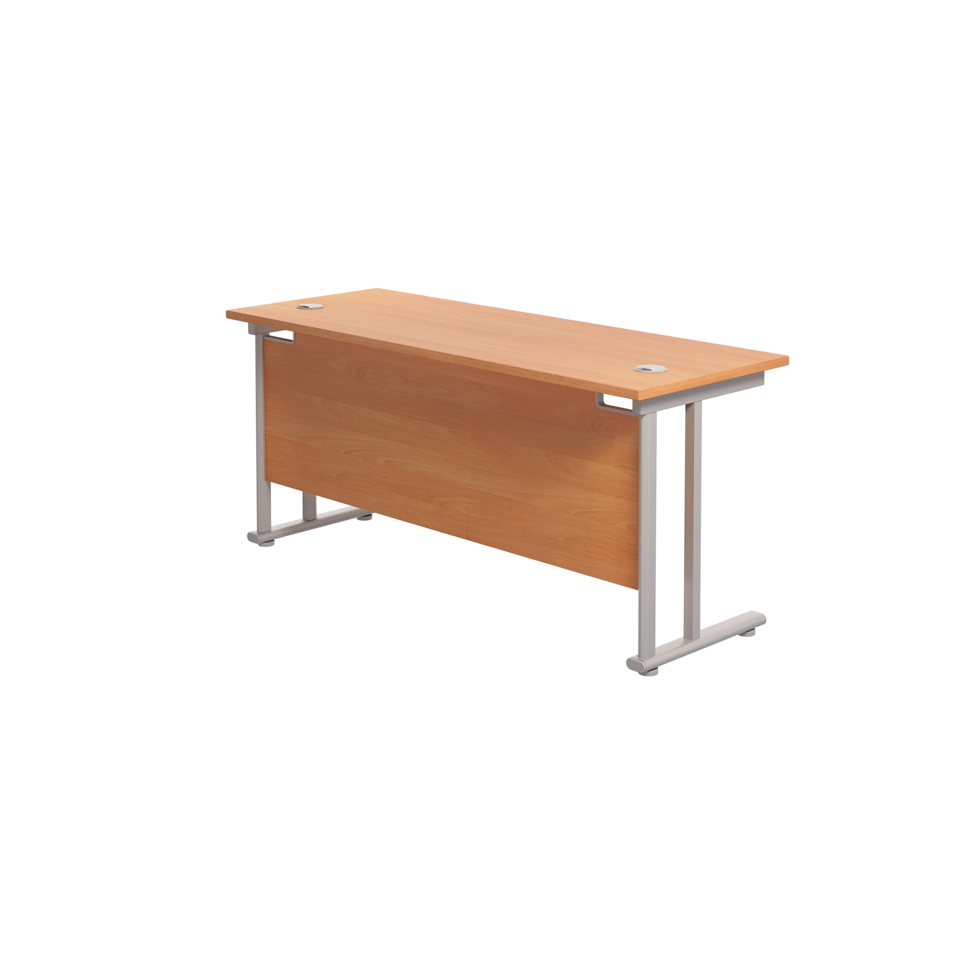 Twin Upright Straight 1800mm Slim Desk