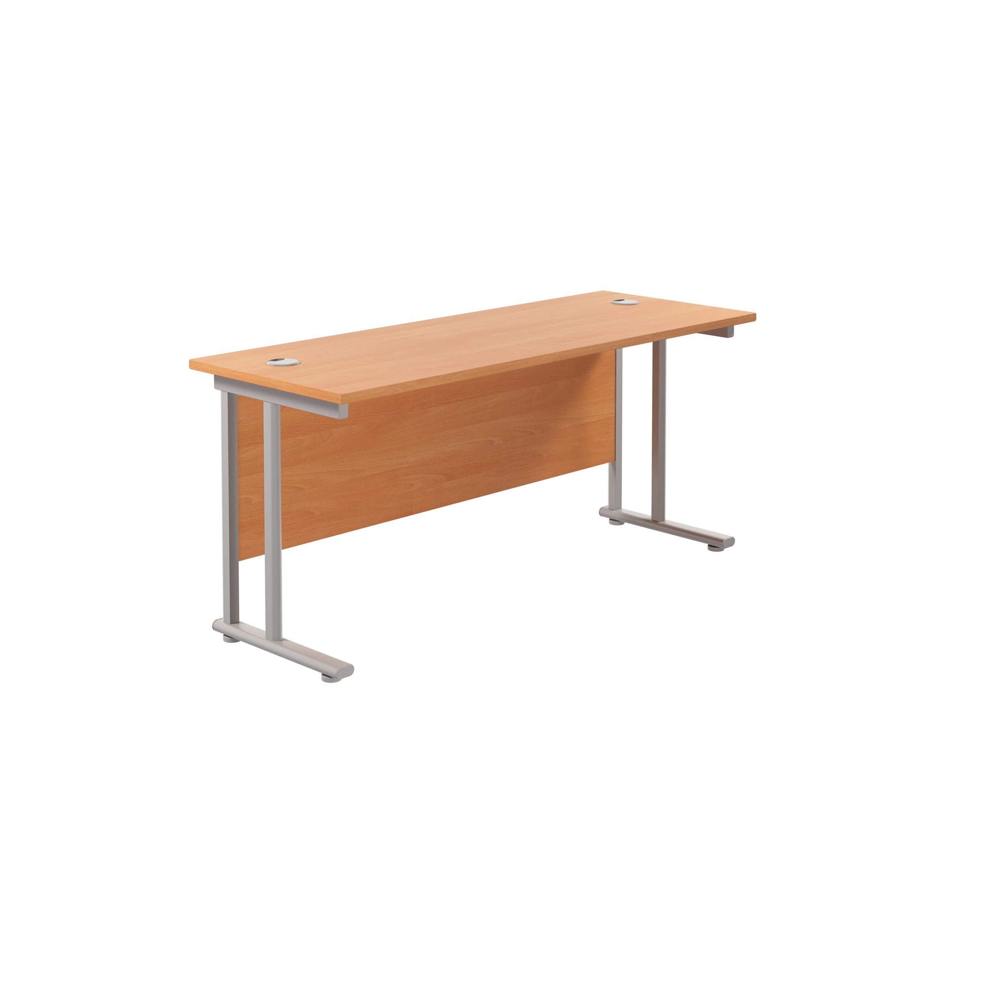 Twin Upright Straight 1800mm Slim Desk