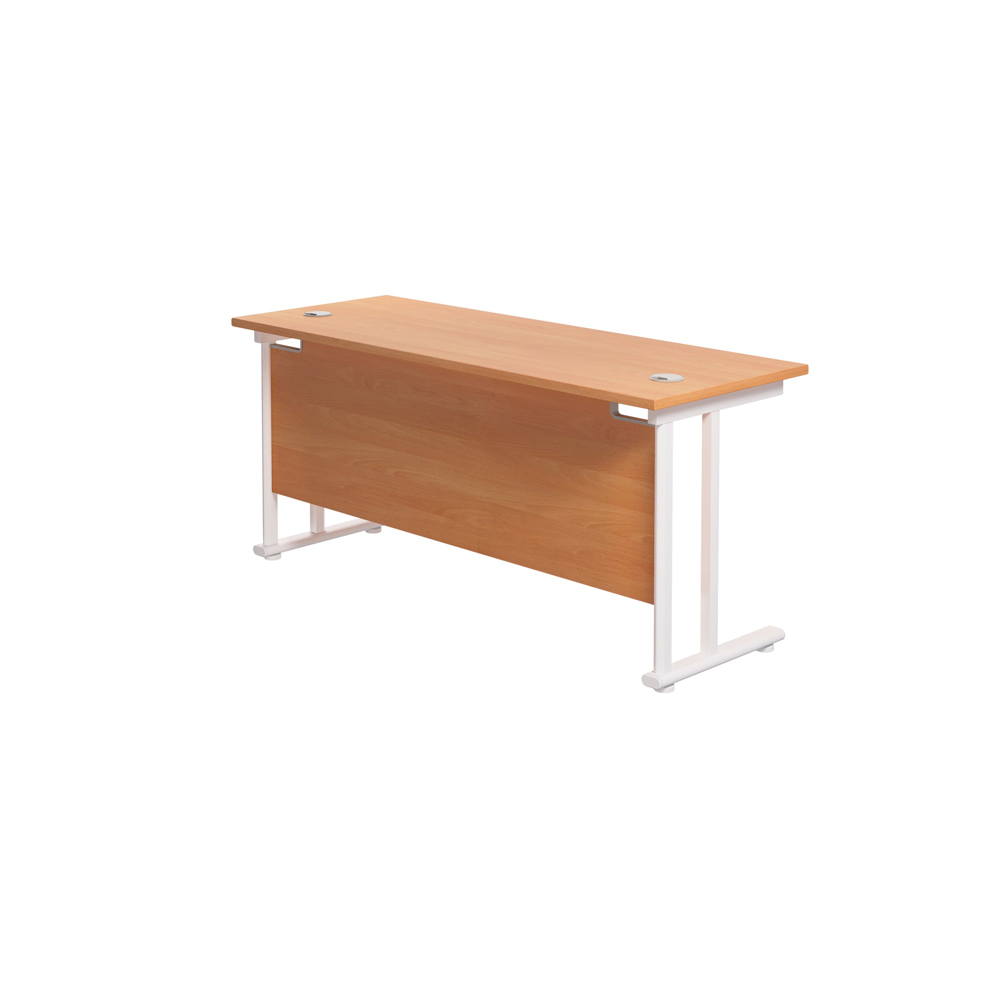 Twin Upright Straight 1800mm Slim Desk